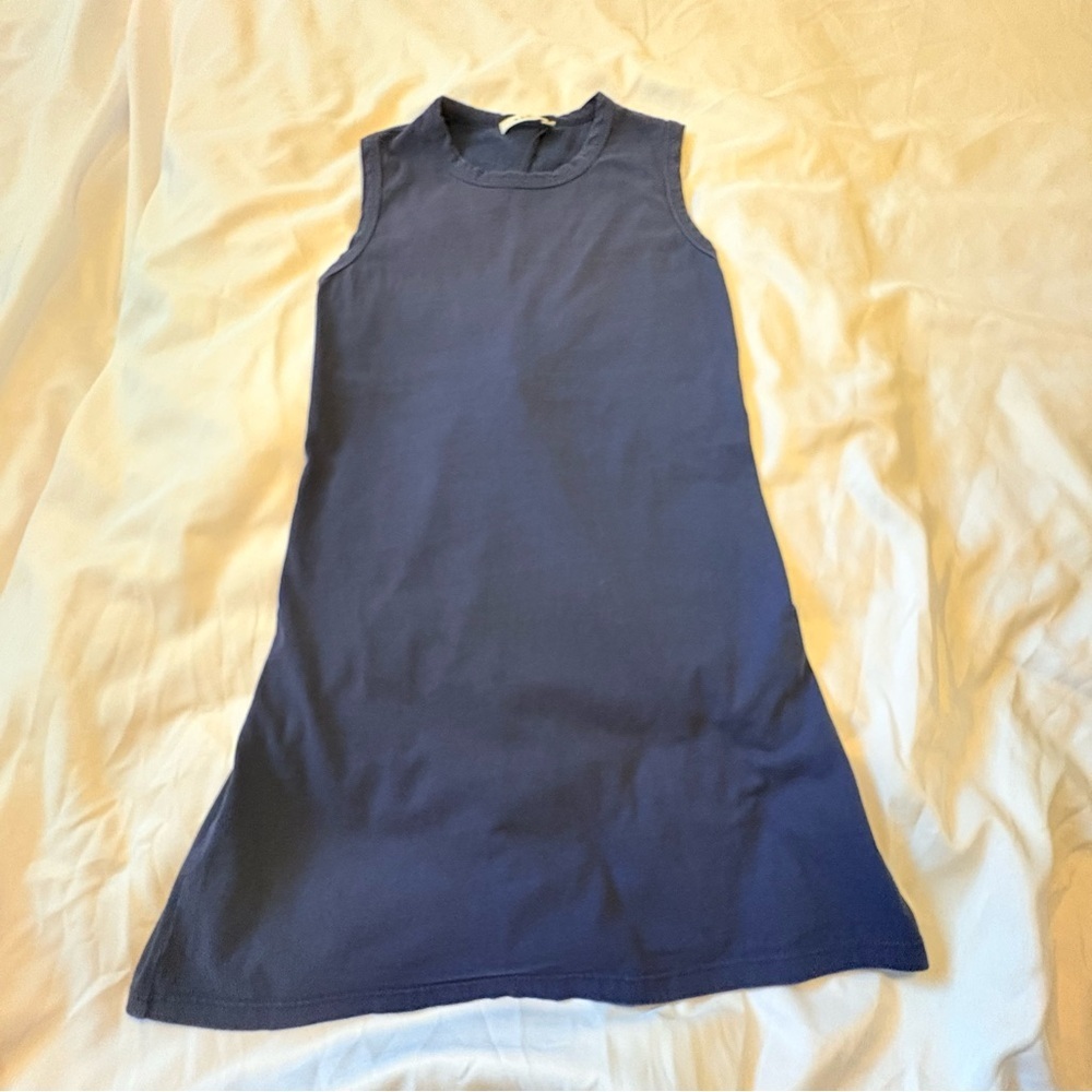 A.L.C. M Tank T-Shirt Dress Navy Blue 100% Cotton